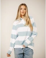 Stripe Rugby Polo | Blue