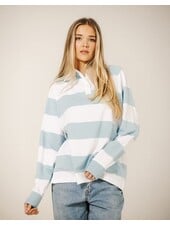 Stripe Rugby Polo | Blue