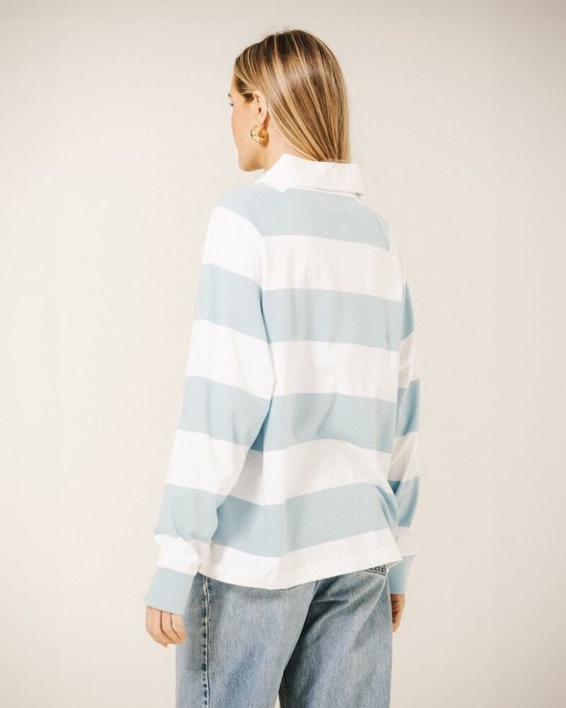 Stripe Rugby Polo | Blue