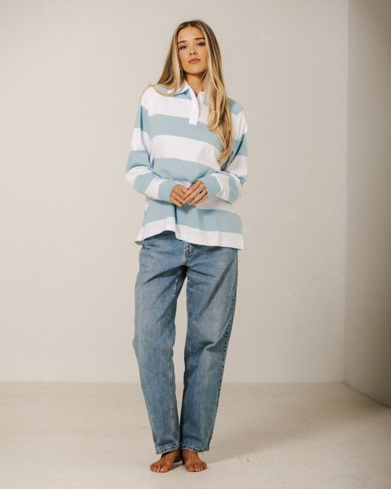 Stripe Rugby Polo | Blue