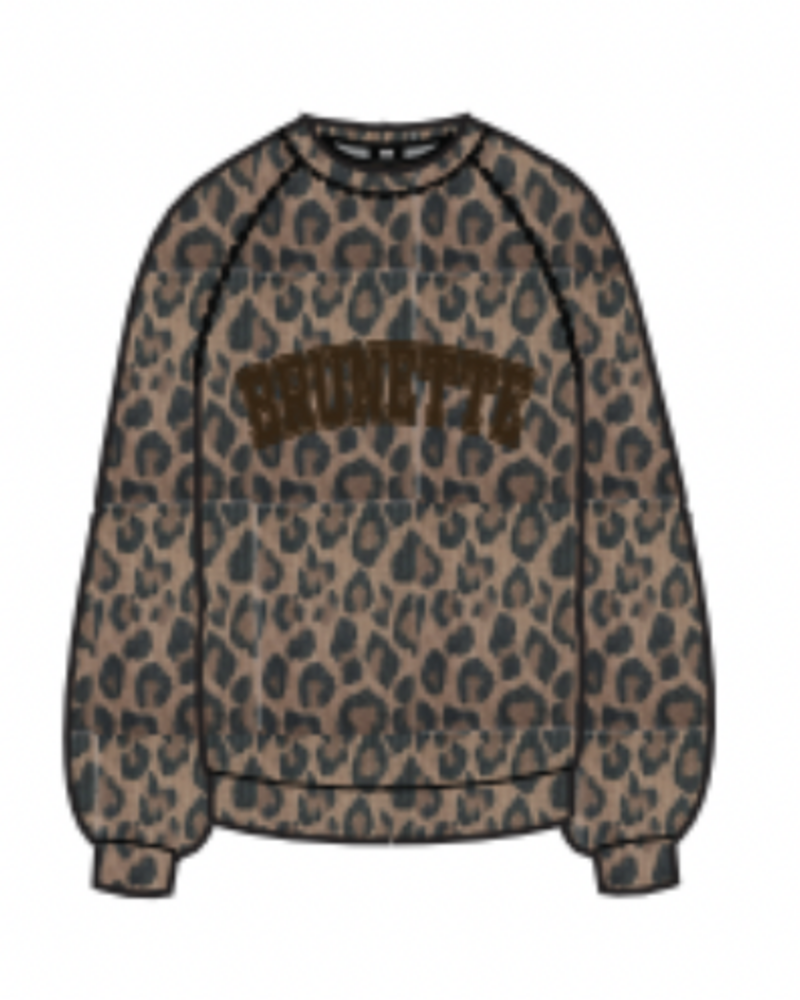 "Brunette" Boyfriend's Crew| Leopard