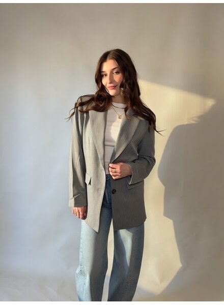 B Pinstripe Blazer