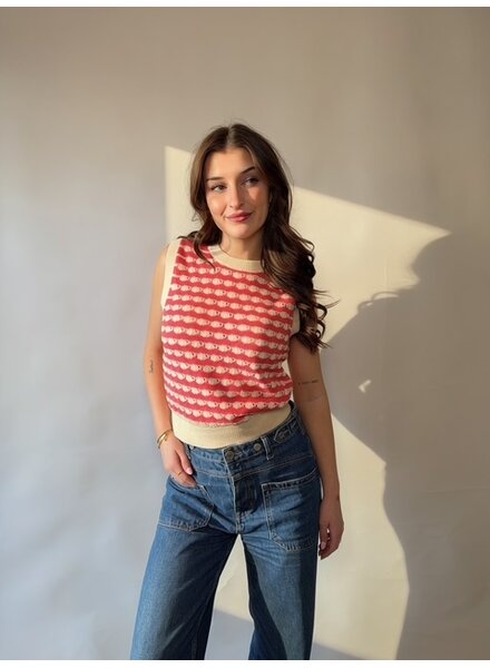 Vero Moda Kendal Knit Vest | Coral