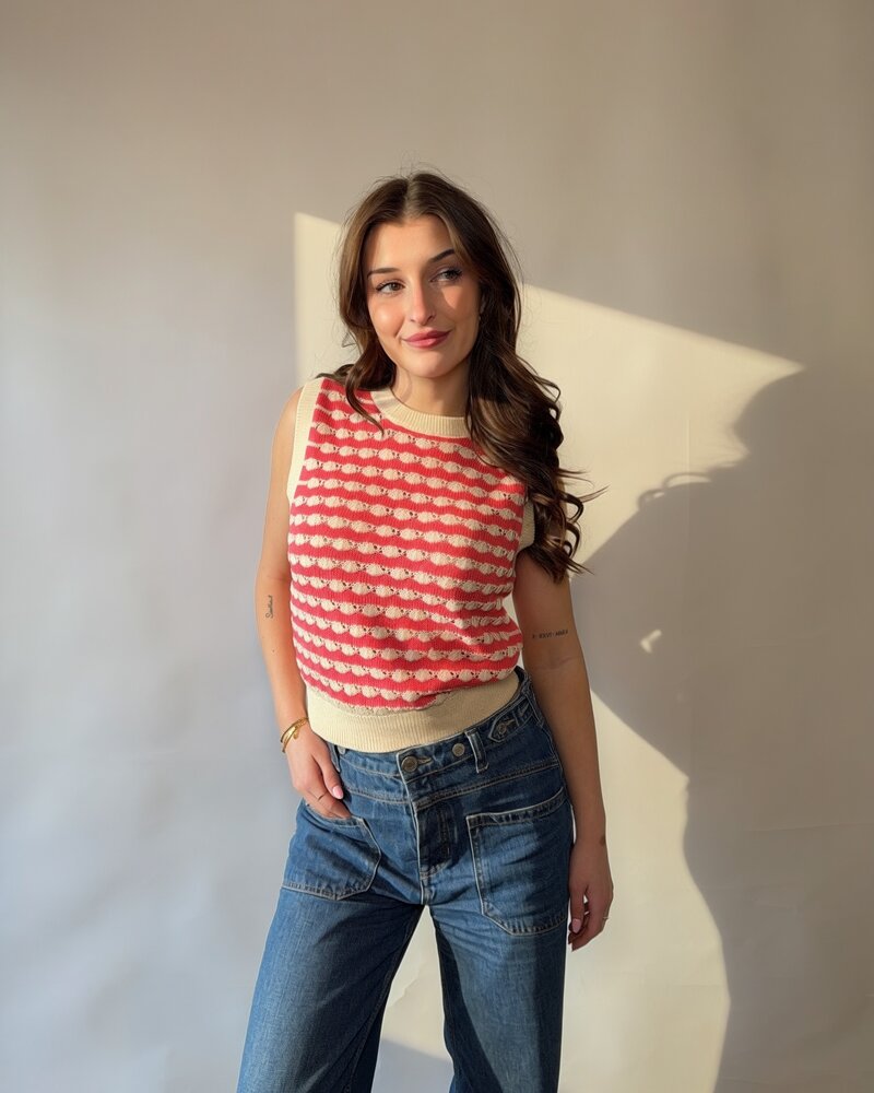 Vero Moda Kendal Knit Vest | Coral