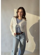 Audrey Crochet Cardigan | Cream