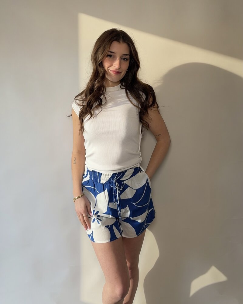 Azure Floral Shorts