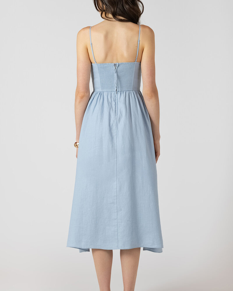 Aurora Light Denim Maxi Dress