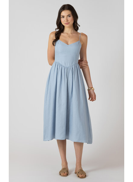 Aurora Light Denim Maxi Dress