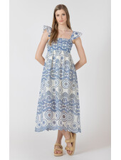 Anna Embroidered Cut Out Dress