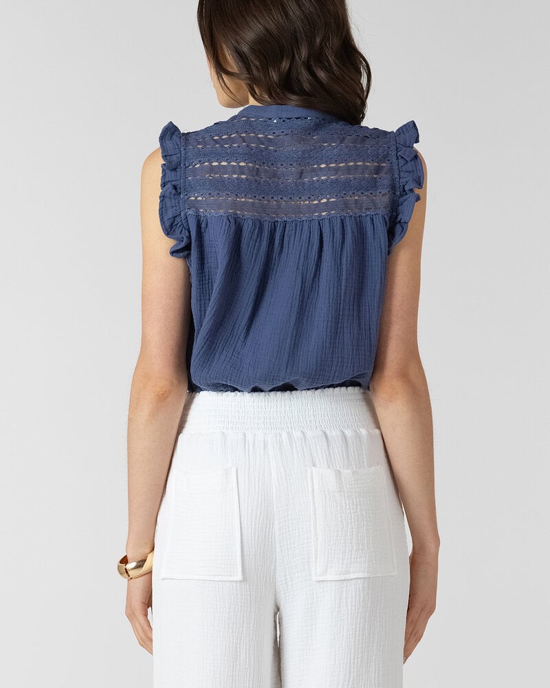 Hailey Lace Blouse | Blue