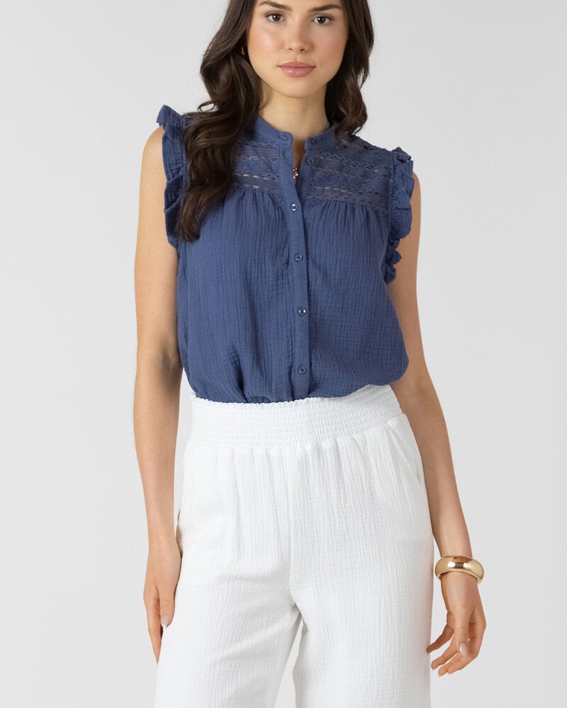 Hailey Lace Blouse | Blue
