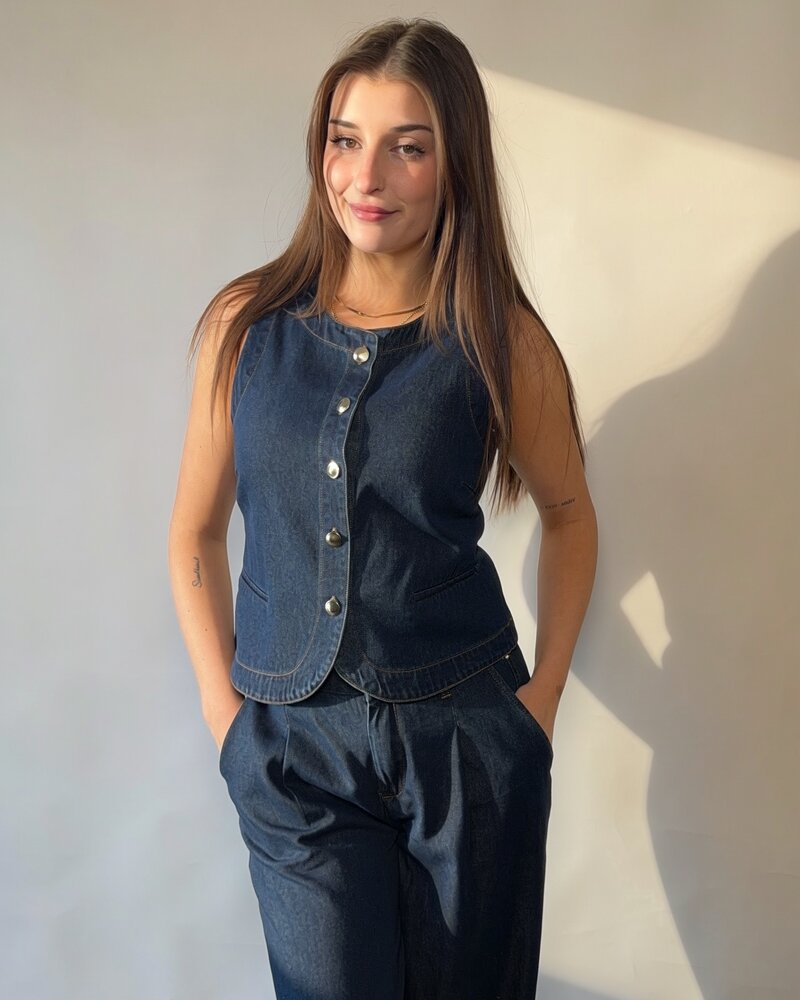 Hazel Denim Vest