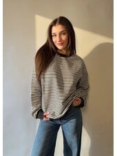 Striped Crew | Black/White