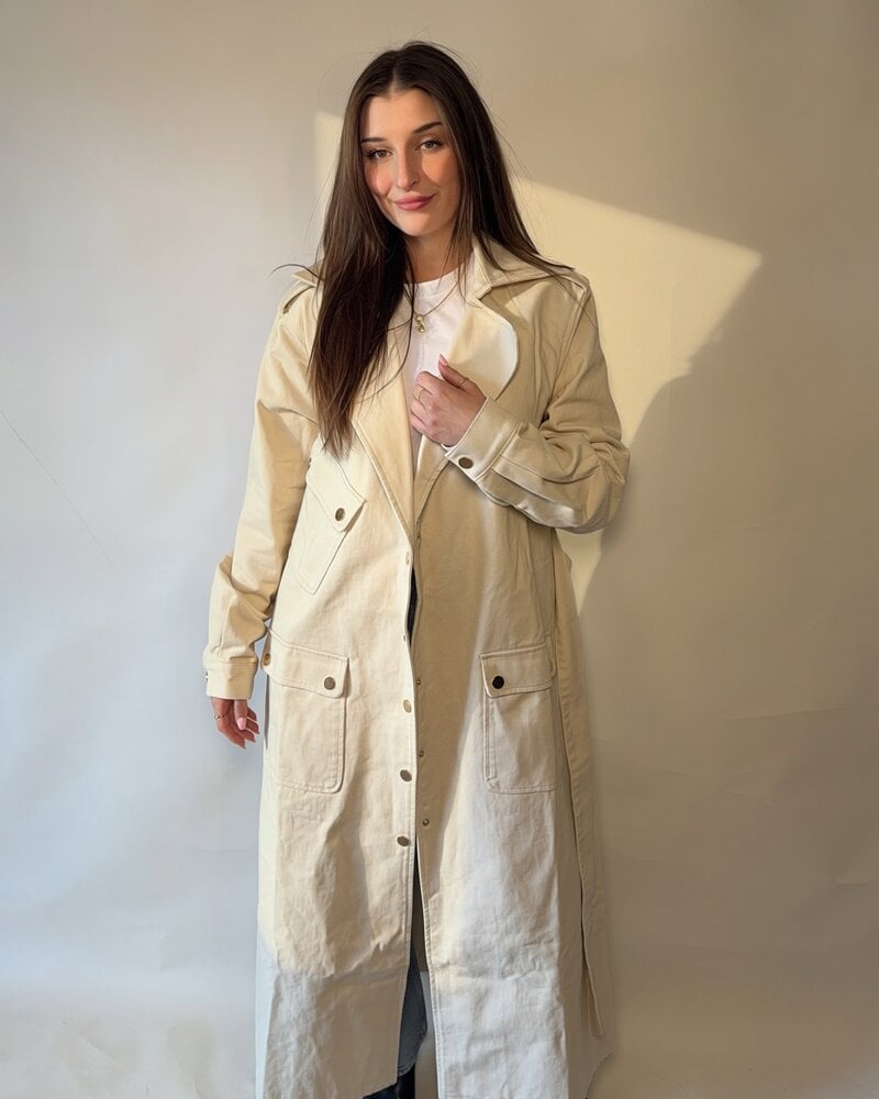 Carmen Gold Button Trench