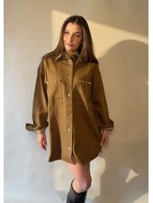 'Shania' Denim Jacket | Khaki