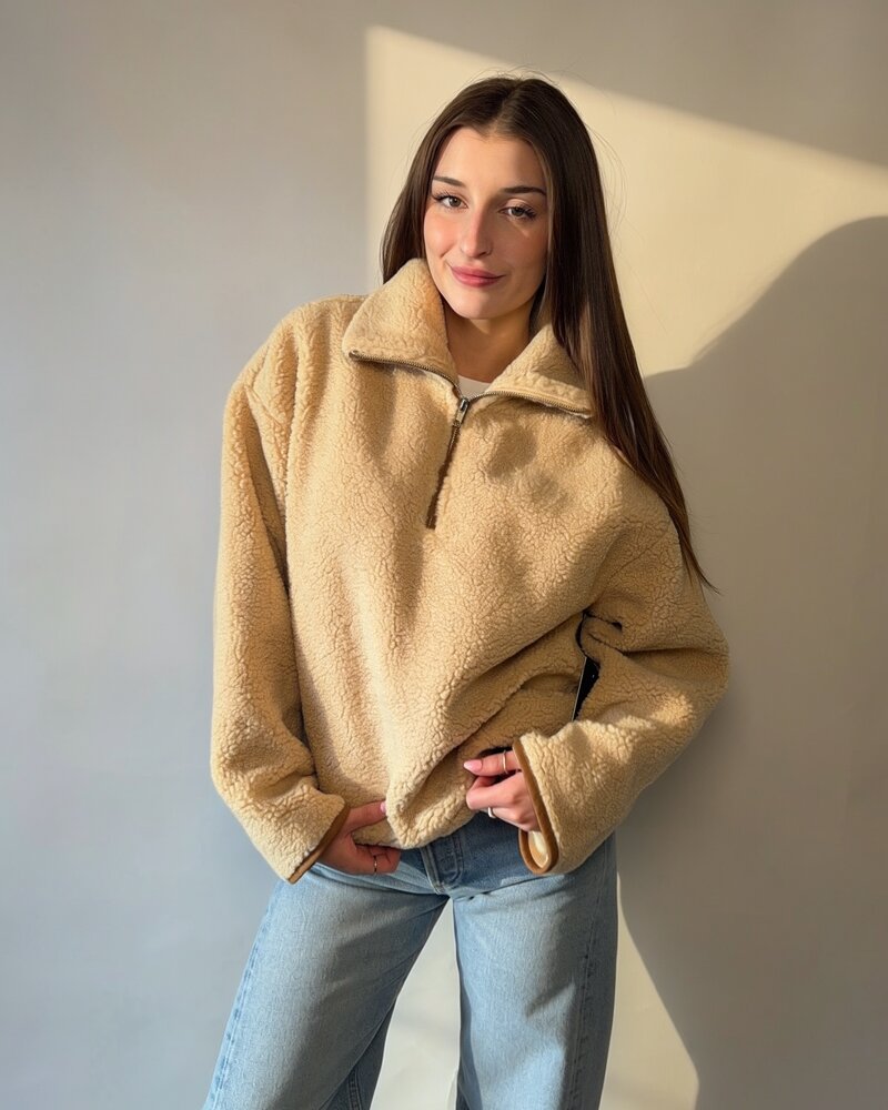 Nellie 1/2 Zip Sherpa