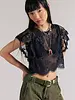 Free People Lunar Ash Lace Top | Black