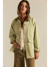 Free People Lemon Denim Jacket | Washed Sage