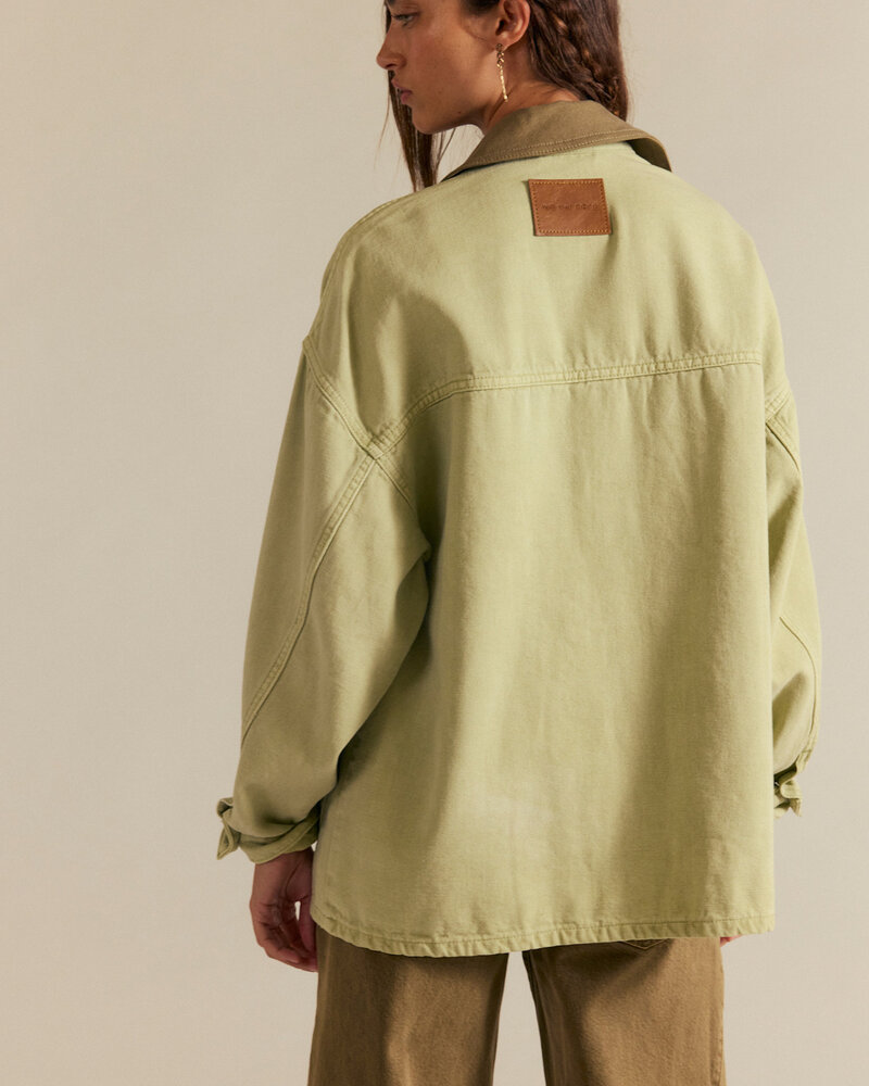 Free People Lemon Denim Jacket | Washed Sage