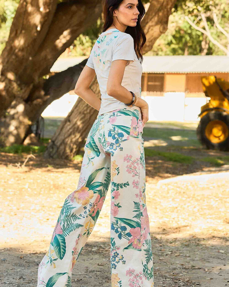Palm Springs Floral Wide Leg Jeans