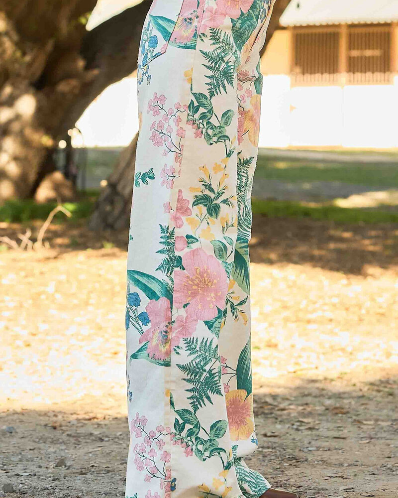 Palm Springs Floral Wide Leg Jeans