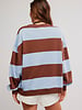 Free People Classic Striped Oversized Crewneck | Periwinkle