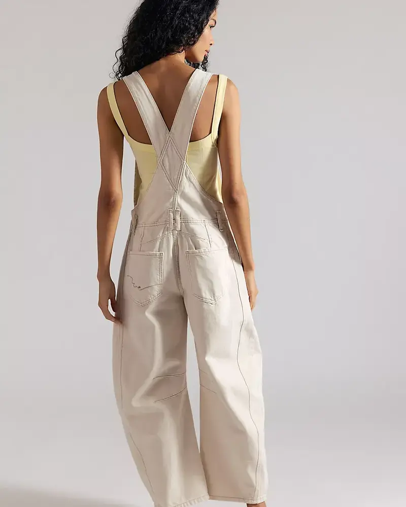 Free People Good Luck Barrel Overalls | Milk