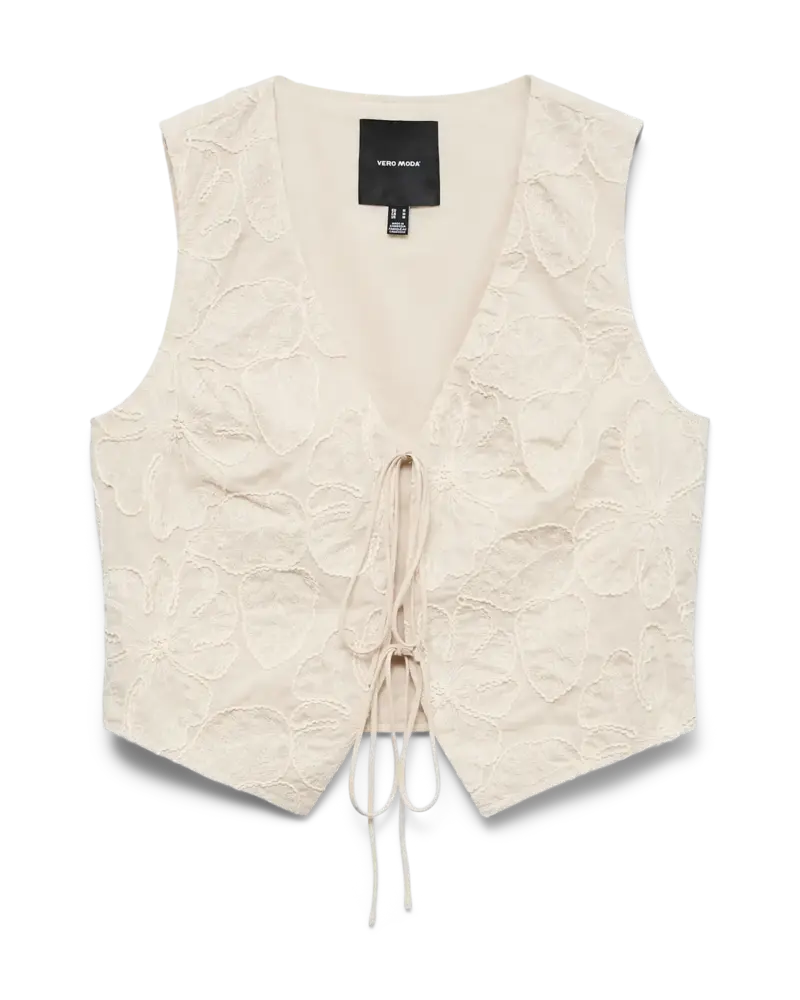 Vero Moda Lucy Embroidered Tie Vest