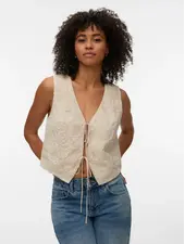 Vero Moda Lucy Embroidered Tie Vest