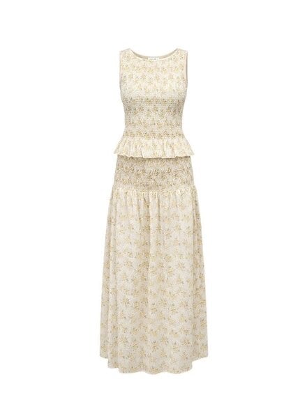 Pimisi Ruched Skirt Set | Yellow