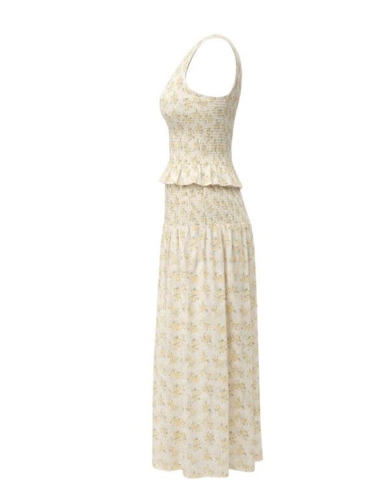 Pimisi Ruched Skirt Set | Yellow