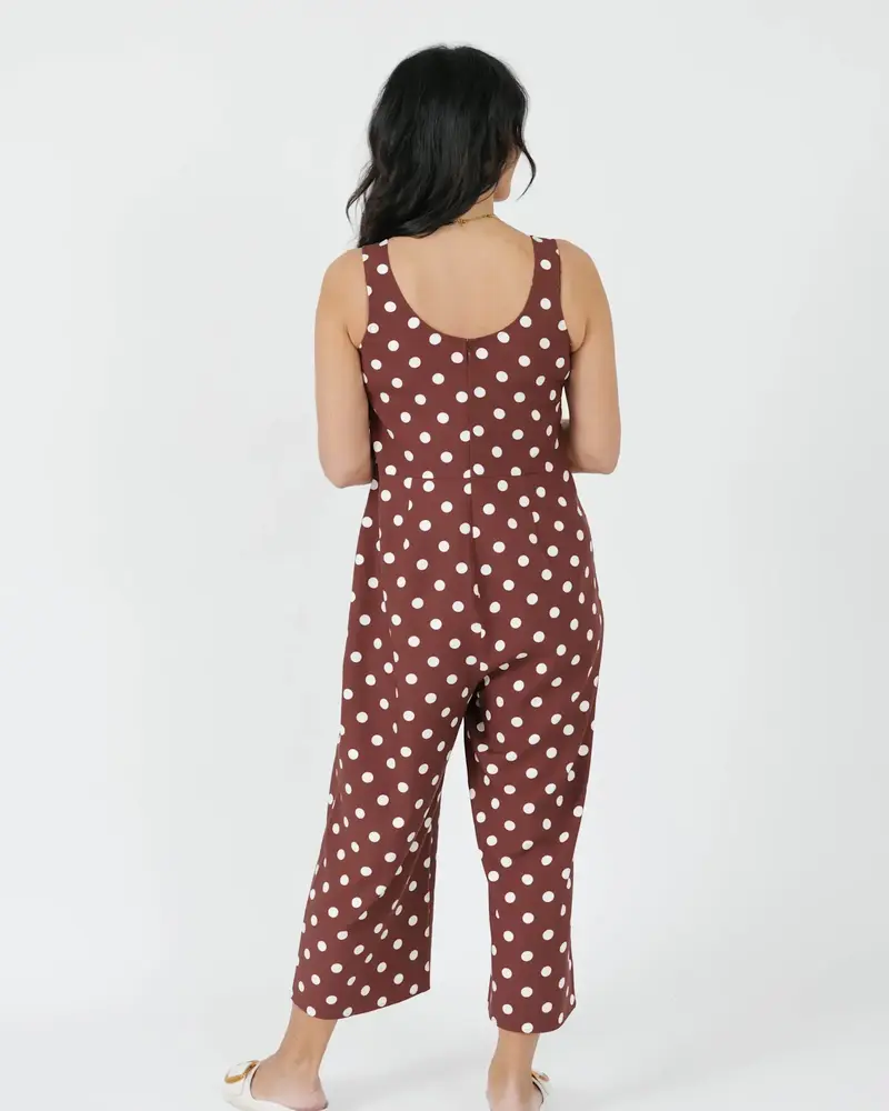 Smash + Tess Lucy Polka Dot Romper | Brown