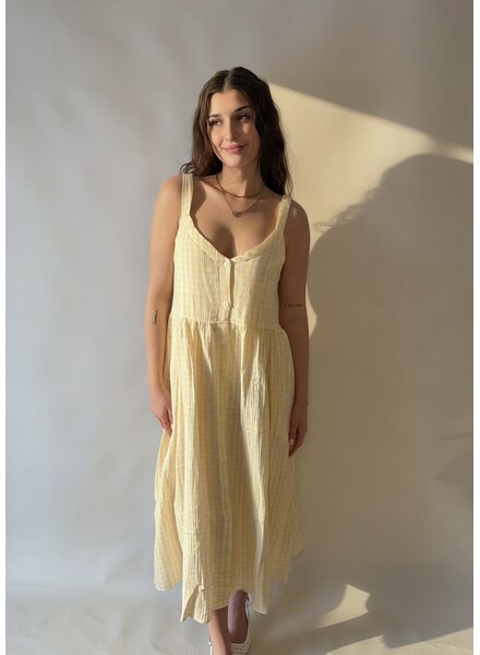 Estelle Dress Gingham | Yellow