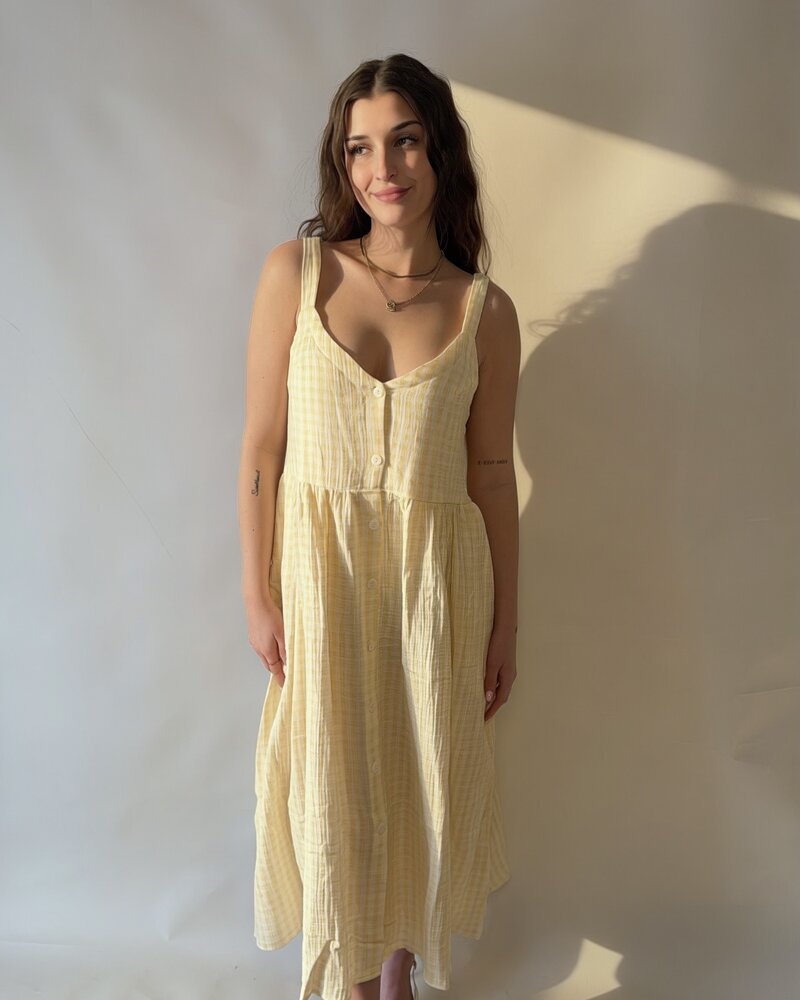 Estelle Dress Gingham | Yellow