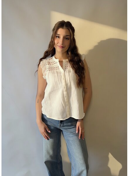 Hailey Lace Blouse | White
