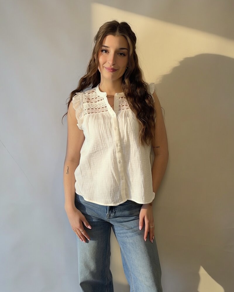 Hailey Lace Blouse | White