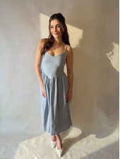 Aurora Light Denim Maxi Dress