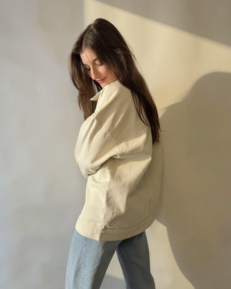 Torrie Denim Jacket | Cream