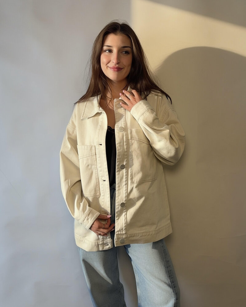 Torrie Denim Jacket | Cream