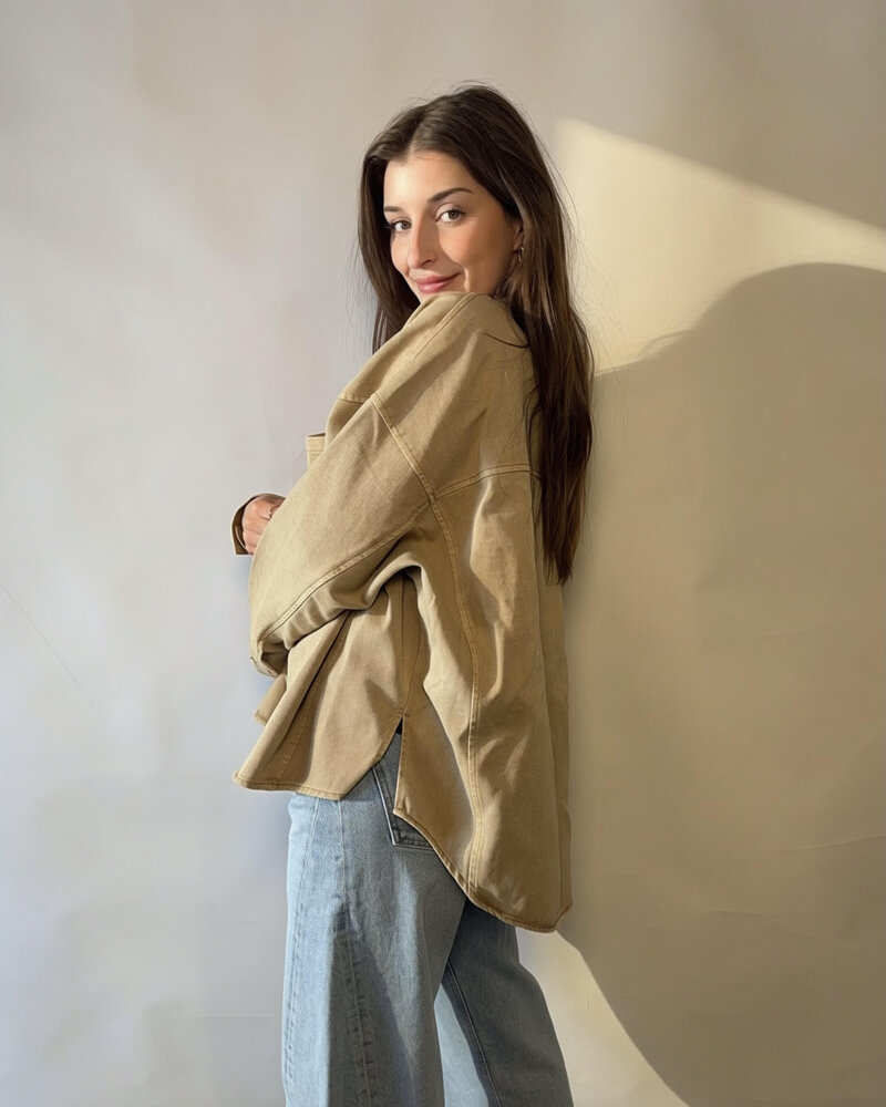 Khaki Denim Jacket