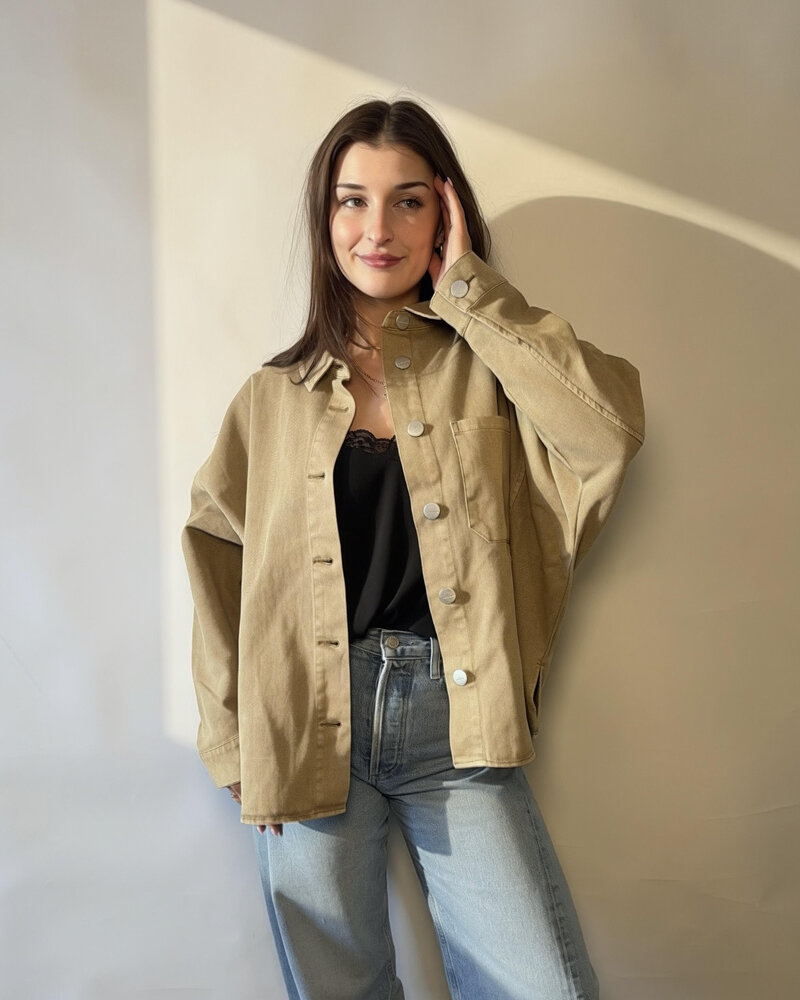 Khaki Denim Jacket