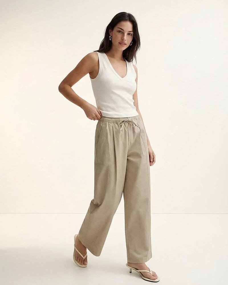 Vero Moda Chloe Short Deep V-neck Tank | White