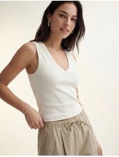 Vero Moda Chloe Short Deep V-neck Tank | White