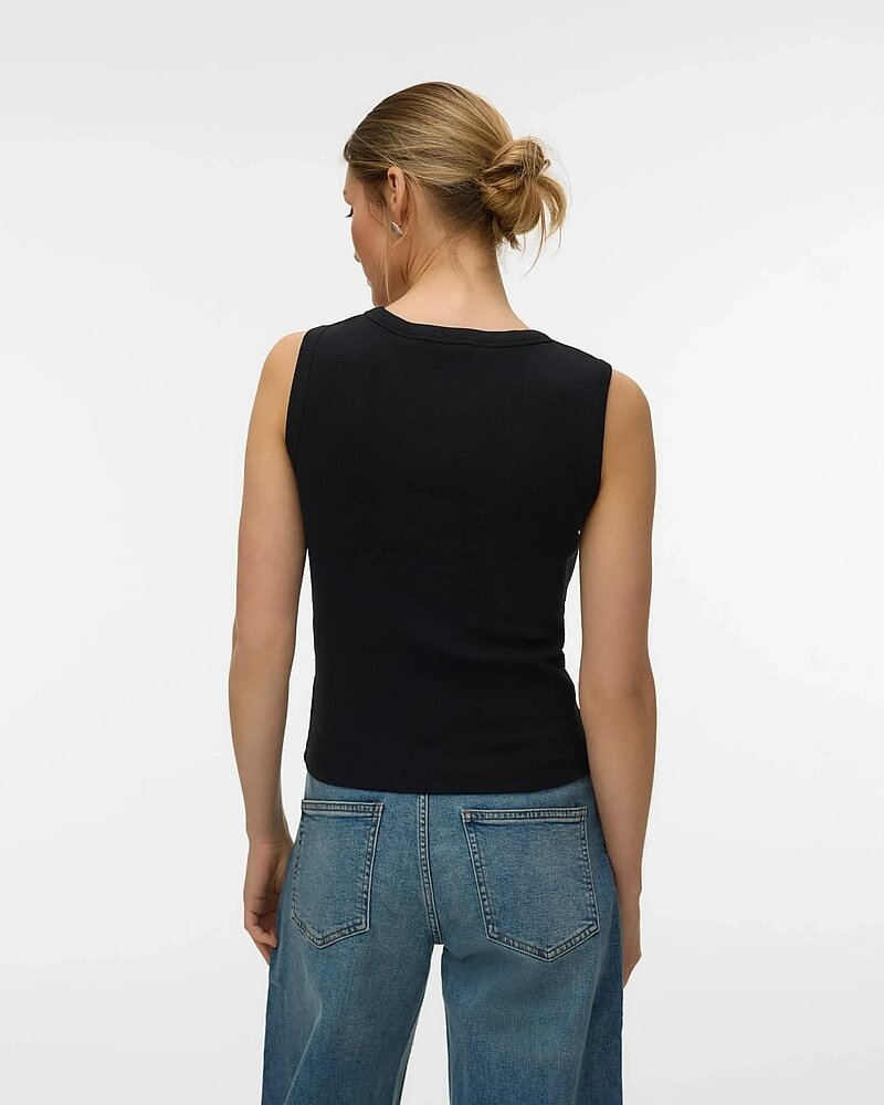 Vero Moda Chloe Short Deep V-neck Tank | Black