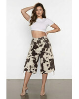 Cow Print Cargo Shorts