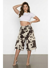 Cow Print Cargo Shorts