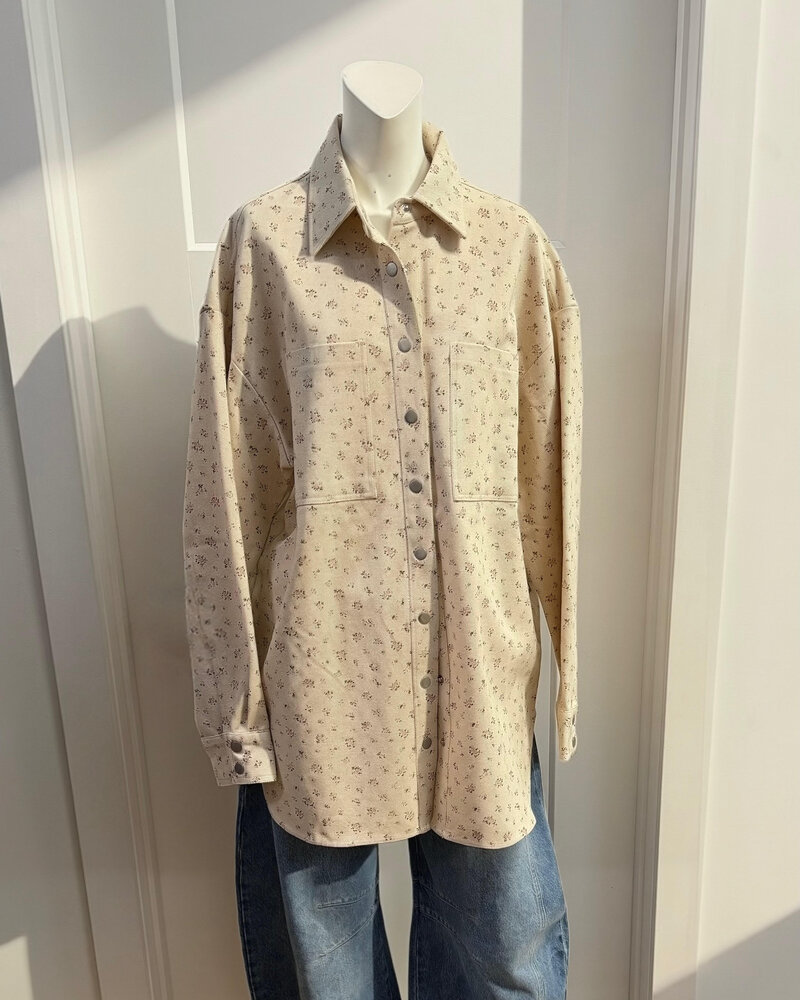 'Shania' Denim Jacket | Pink Floral