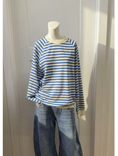 Striped Crew | Blue/Cream