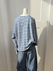Striped Crew | Blue/Cream