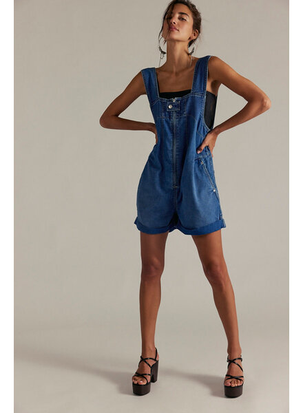 Free People Jude Shortalls | Mid Indigo